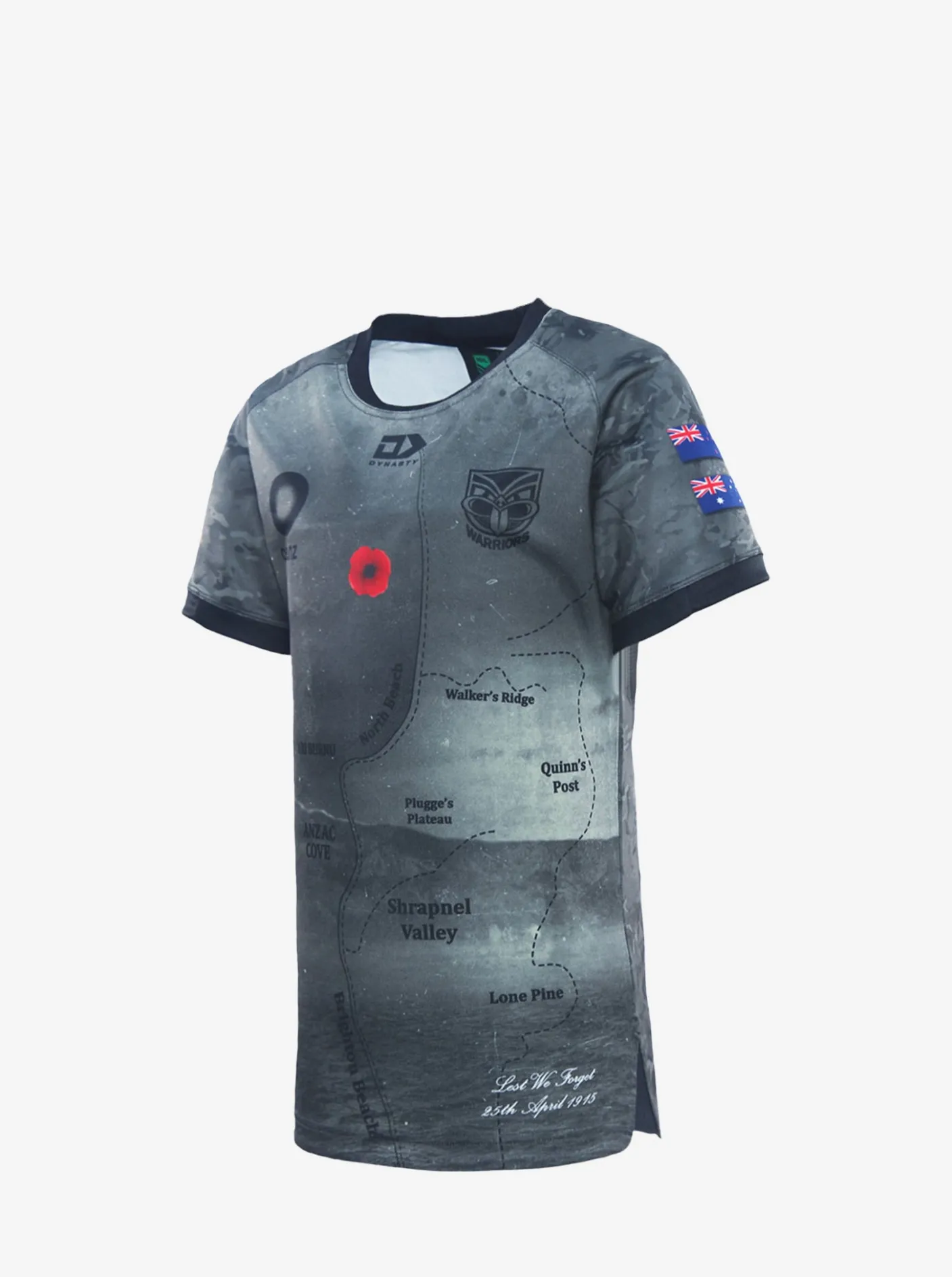 Dynasty Sports New Zealand Warriors-2025 New Zealand Warriors ANZAC Round Warm Up Tee Youth