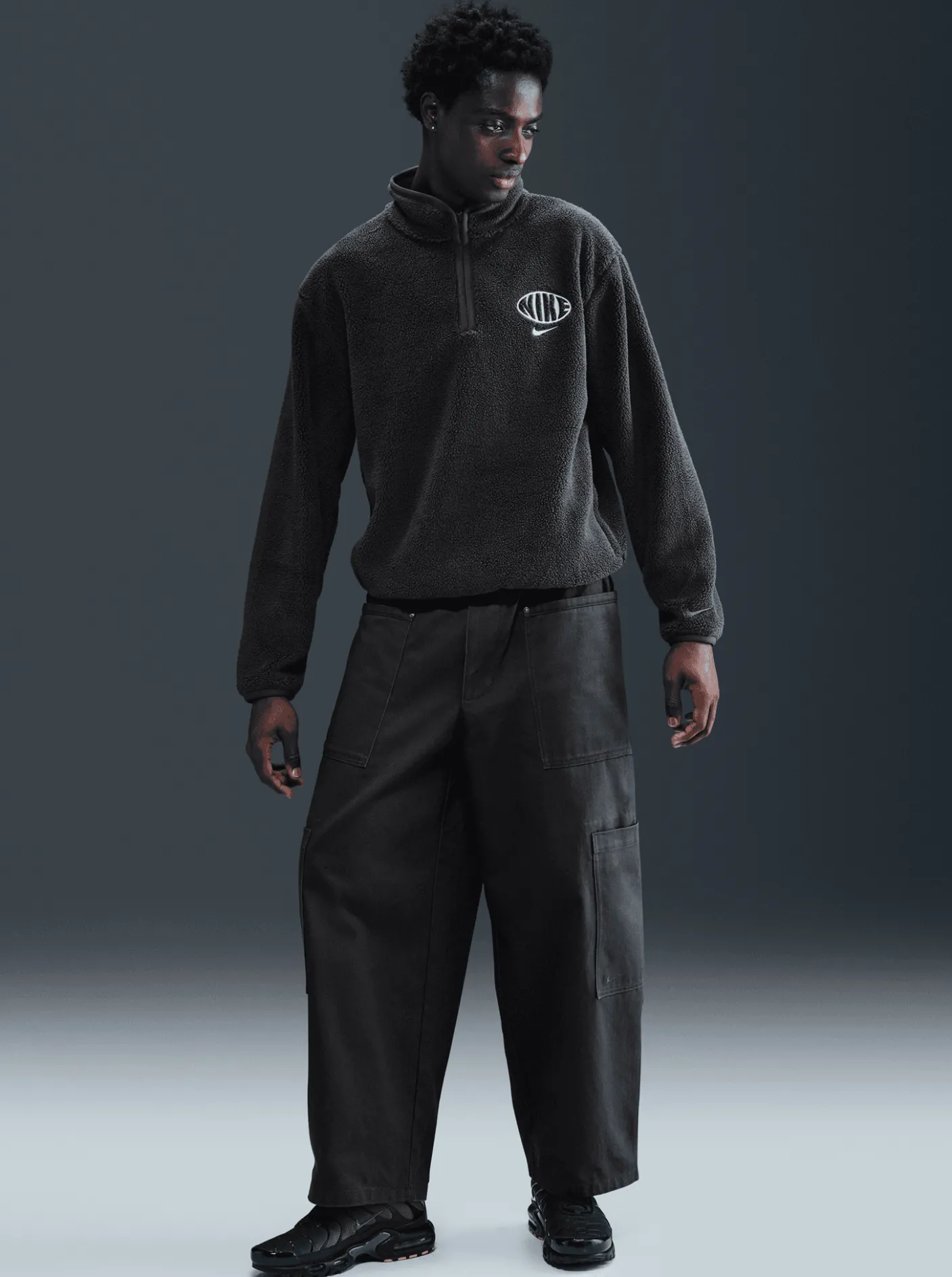 Nike Jackets & Vests-1/4 Zip Sherpa Track Top