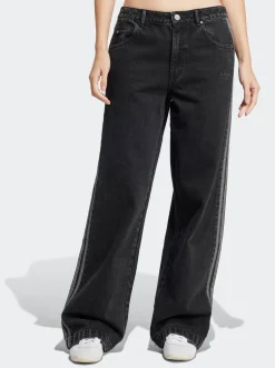 Women adidas Originals Pants & Sweats-Adicolor Denim 3-Stripes Track Pant