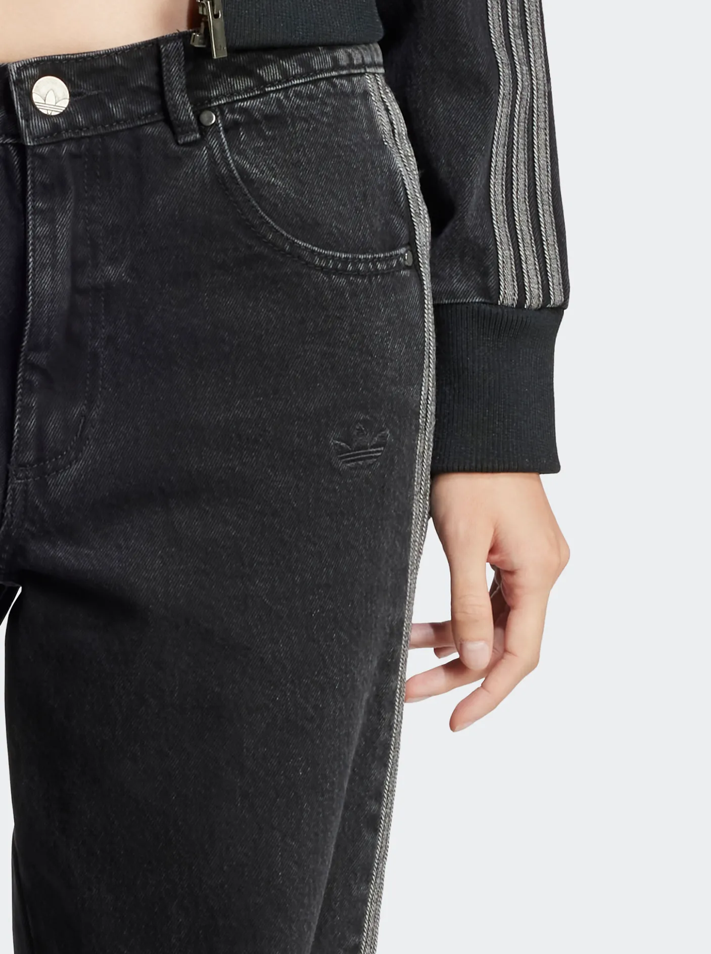 Women adidas Originals Pants & Sweats-Adicolor Denim 3-Stripes Track Pant