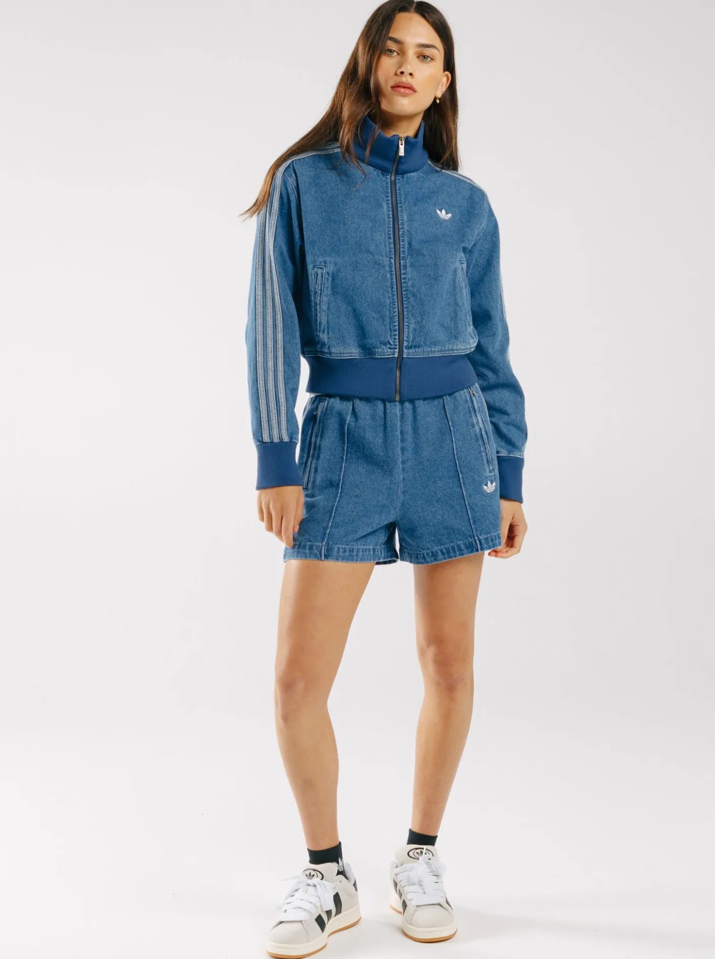 Women adidas Originals Jackets & Vests-Adicolor Denim Track Top