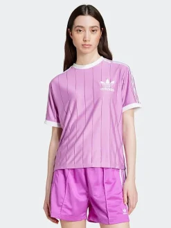 Women adidas Originals Tees & Tanks-Adicolor 3-Stripes Pinstripe T-Shirt