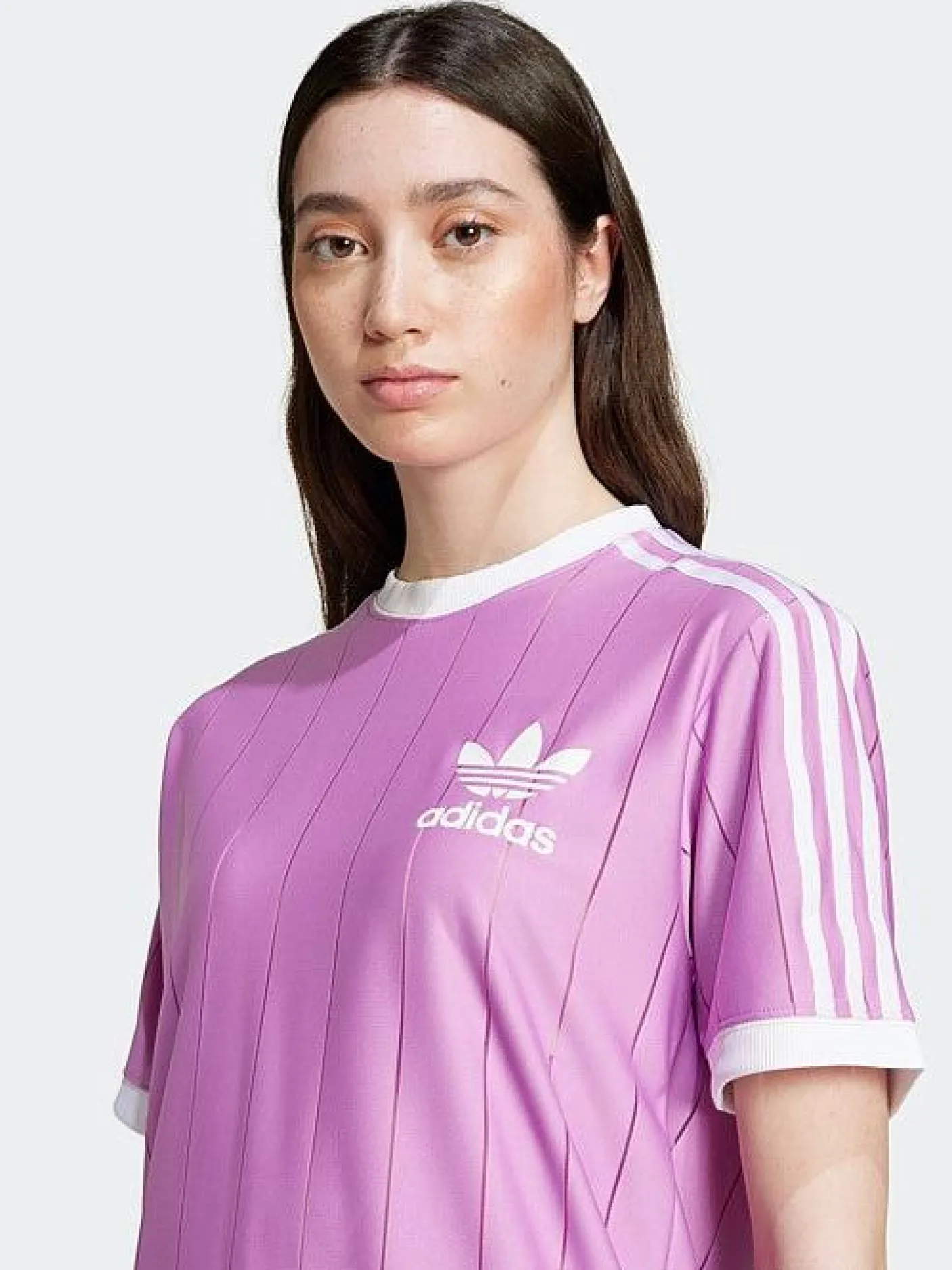 Women adidas Originals Tees & Tanks-Adicolor 3-Stripes Pinstripe T-Shirt
