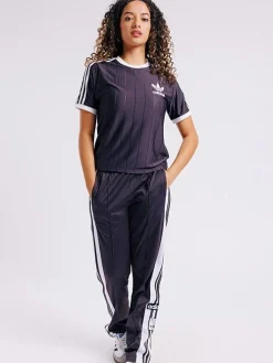 Women adidas Originals Tees & Tanks-Adicolor 3-Stripes Pinstripe T-Shirt