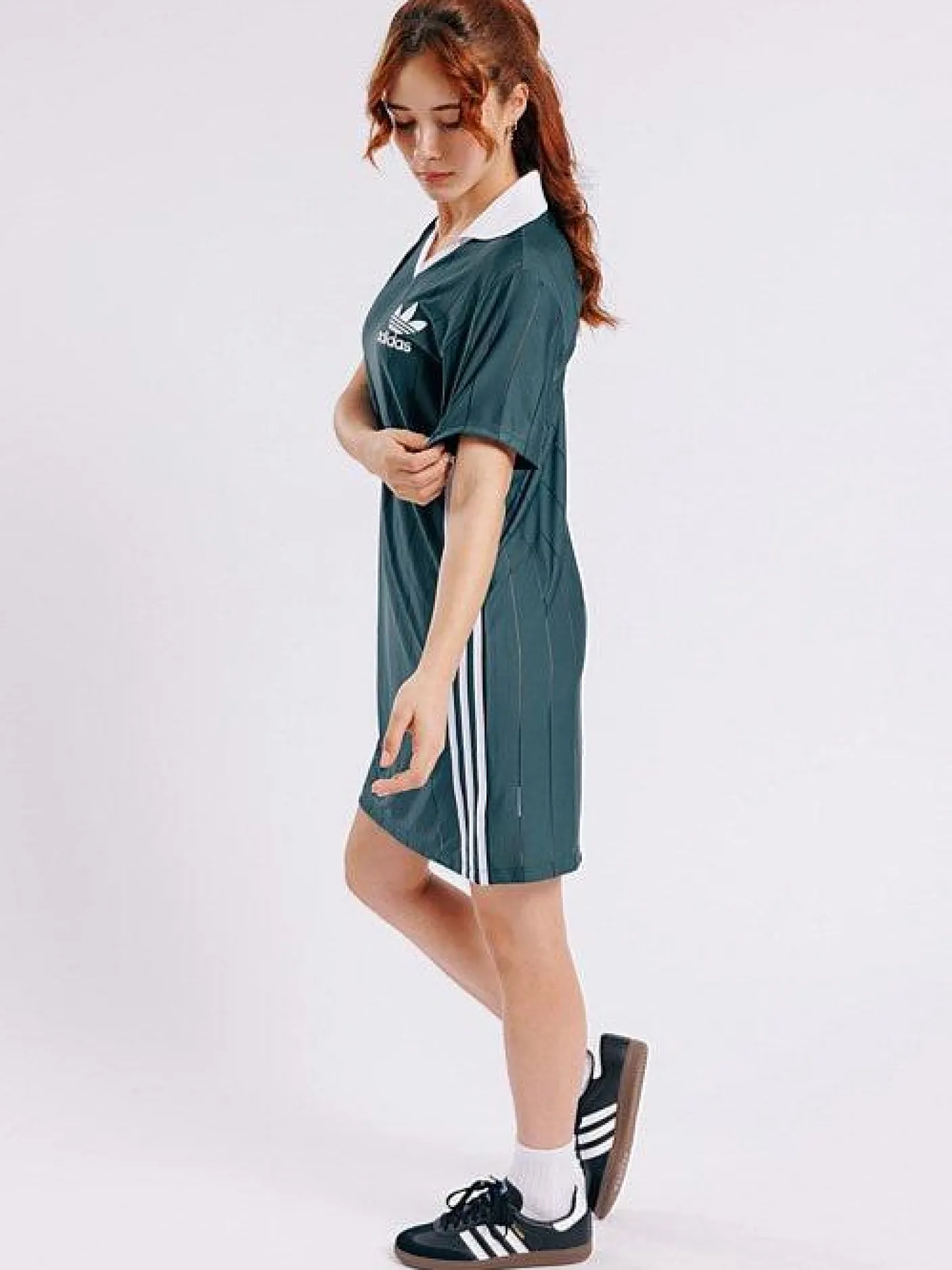 Women adidas Originals Dresses-Adicolor 3-Stripes Pinstripe Dress