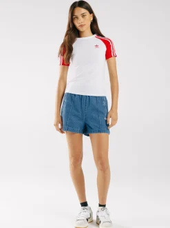 Women adidas Originals Tees & Tanks-Adicolor 3-Stripes Raglan Slim T-Shirt