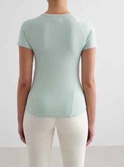 Women Aimn Running|Performance-Aqua Soft Basic Short Sleeve