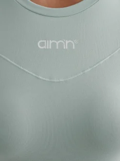 Women Aimn Running|Performance-Aqua Soft Basic Short Sleeve