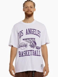 Mitchell & Ness Tees & Singlets-Basketball Tee Lakers Mens