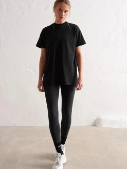 Women Aimn Tees & Tanks-Black Boyfriend T-Shirt