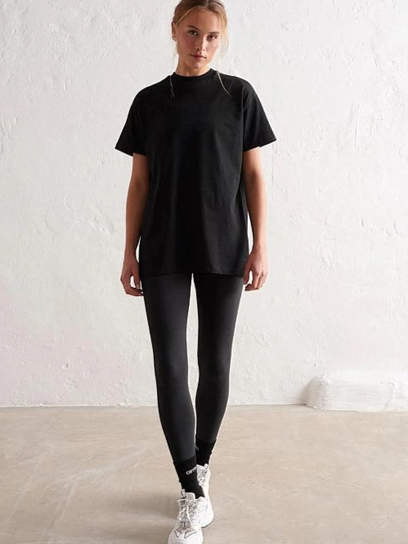 Women Aimn Tees & Tanks-Black Boyfriend T-Shirt