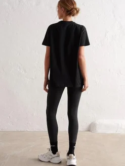 Women Aimn Tees & Tanks-Black Boyfriend T-Shirt