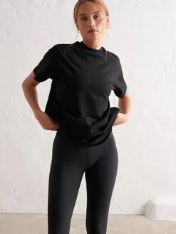 Women Aimn Tees & Tanks-Black Boyfriend T-Shirt