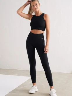 Women Aimn Performance|Tights-Black Limitless Seamless Tights
