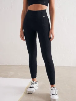 Women Aimn Performance|Tights-Black Luxe Seamless Tights