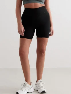Women Aimn Performance|Shorts-Black Sense Midi Biker Shorts