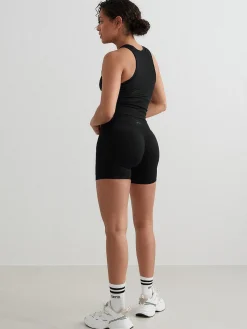 Women Aimn Performance|Shorts-Black Shape Seamless Hotpants