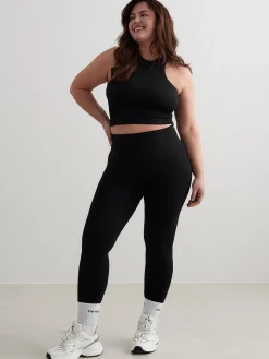 Women Aimn Training|Performance-Black Shape Seamless Tights