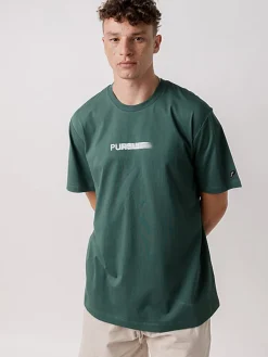 Pursuit of Happiness Tees & Singlets-Blur Logo Track Tee in Stadium Green