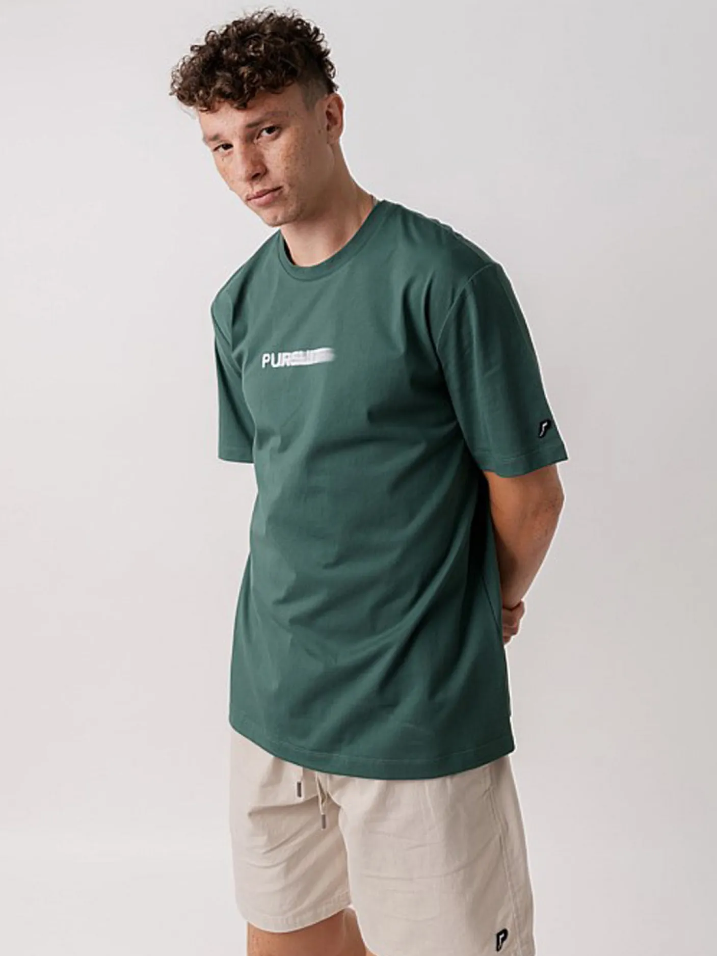 Pursuit of Happiness Tees & Singlets-Blur Logo Track Tee in Stadium Green