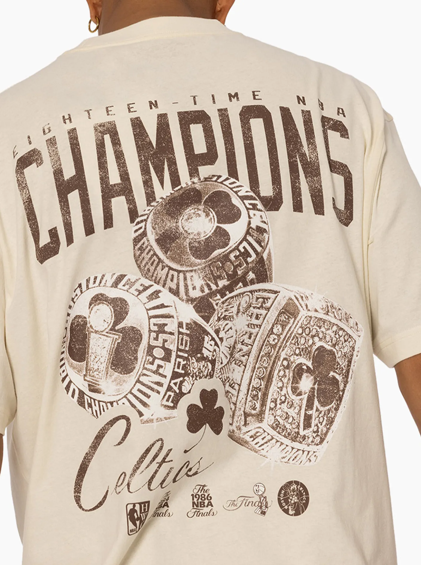 Mitchell & Ness Tees & Singlets-Boston Celtics Mono Champs Tee