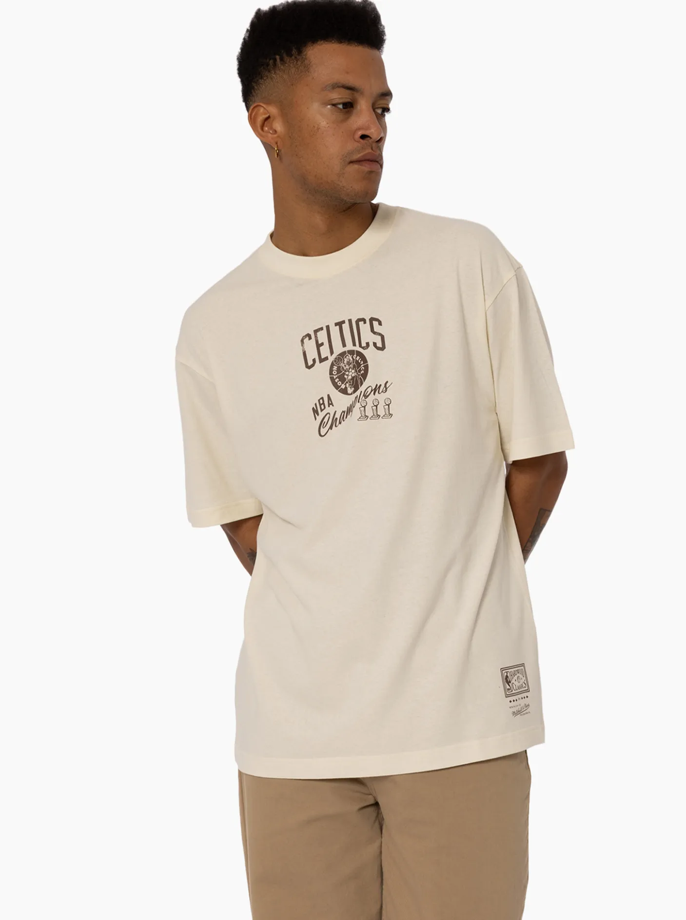 Mitchell & Ness Tees & Singlets-Boston Celtics Mono Champs Tee