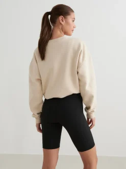 Women Aimn Hoodies & Crews-Café Au Lait Serif Sweatshirt