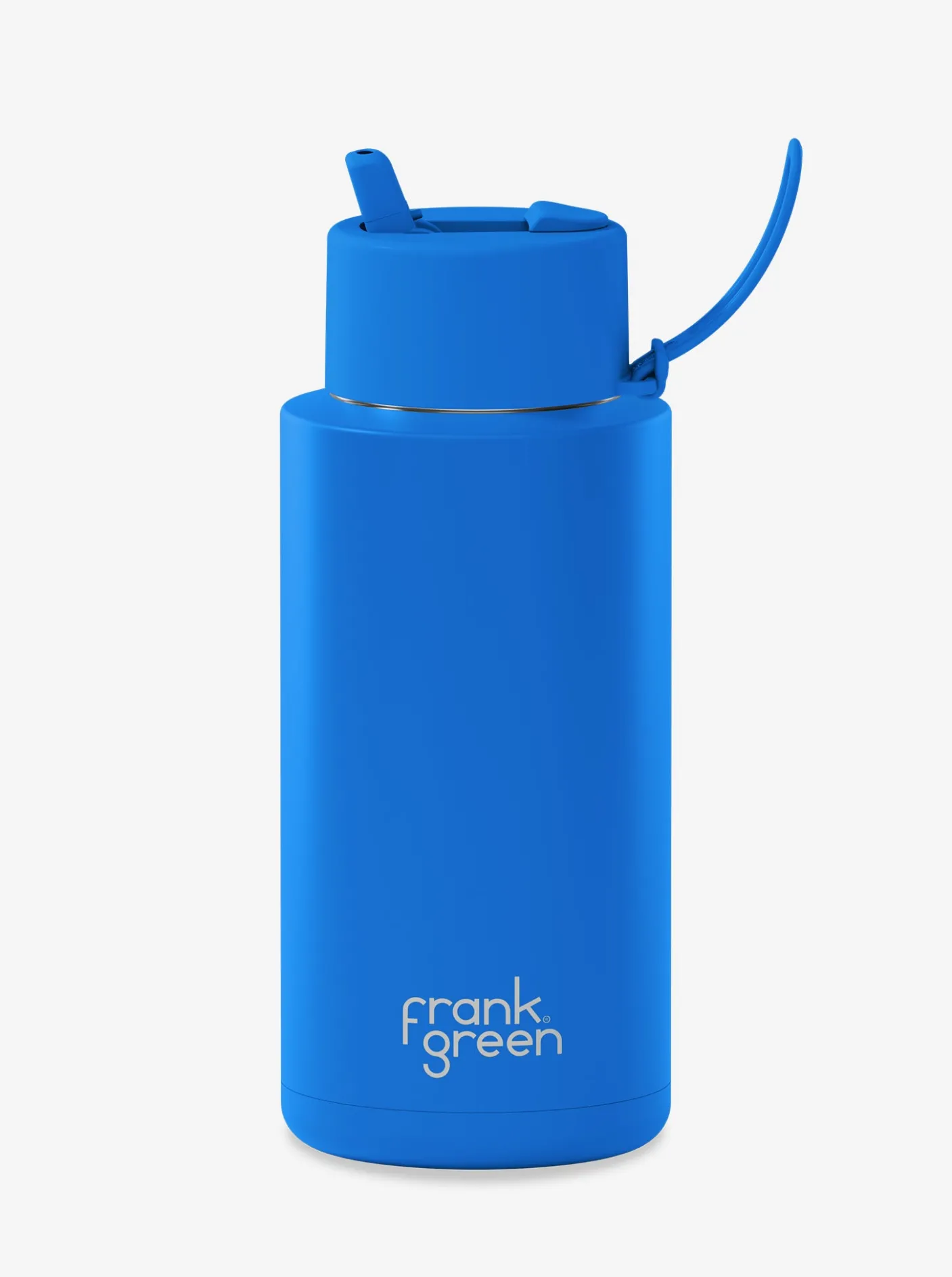 Frank Green Water Bottles-Ceramic Reusable Bottle Blue Lagoon 34oz