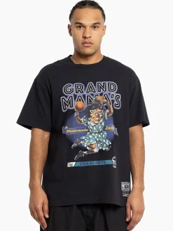 Mitchell & Ness Tees & Singlets-Charlotte Hornets Grand Mamas Tee