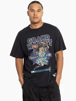 Mitchell & Ness Tees & Singlets-Charlotte Hornets Grand Mamas Tee