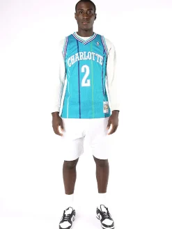 Mitchell & Ness Nba Jerseys|Tees & Singlets-Charlotte Hornets Larry Johnson 92-93 Swingman Jersey