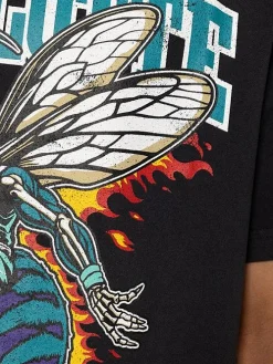 Mitchell & Ness Tees & Singlets-Charlotte Hornets On Fire Tee