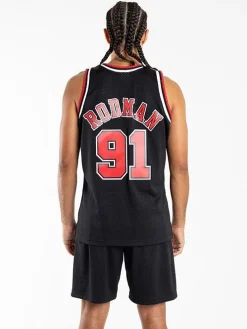 Mitchell & Ness Nba Jerseys|Tees & Singlets-Chicago Bulls 97-98 Dennis Rodman Swingman Jersey
