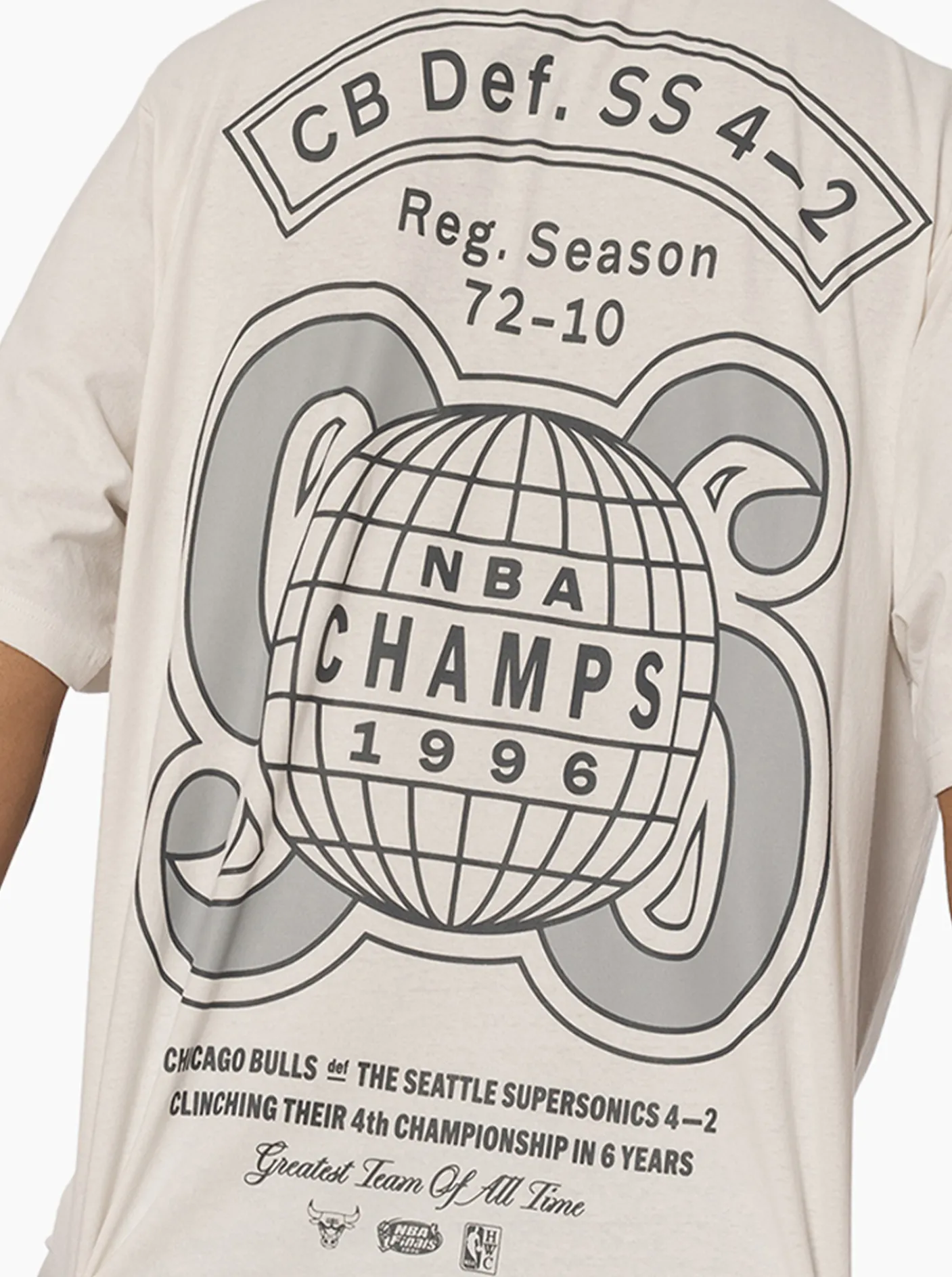 Mitchell & Ness Tees & Singlets-Chicago Bulls 72-10 Tee