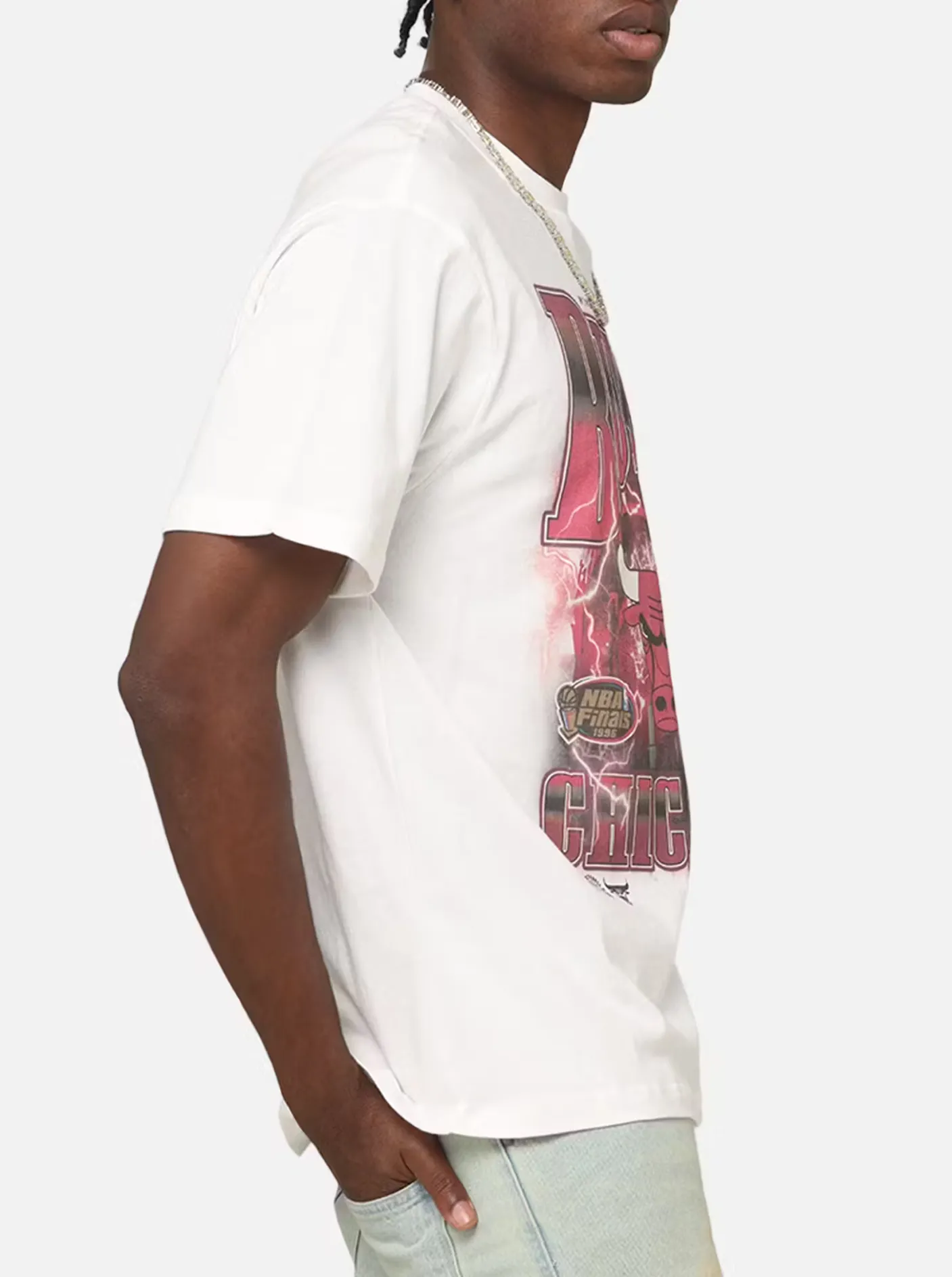 Mitchell & Ness Tees & Singlets-Chicago Bulls City Strike Tee