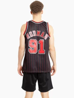 Mitchell & Ness Nba Jerseys|Tees & Singlets-Chicago Bulls Dennis Rodman 95-96 Swingman Jersey