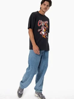 Mitchell & Ness Tees & Singlets-Chicago Bulls On Fire Tee