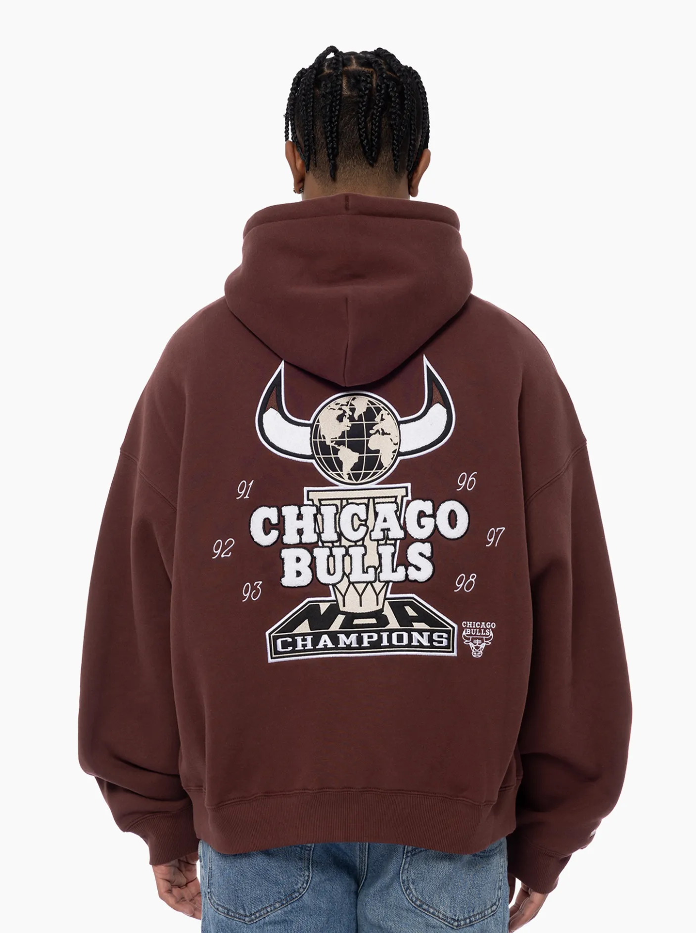 Mitchell & Ness Hoodies & Crews-Chicago Bulls Patina World Champions Hoodie