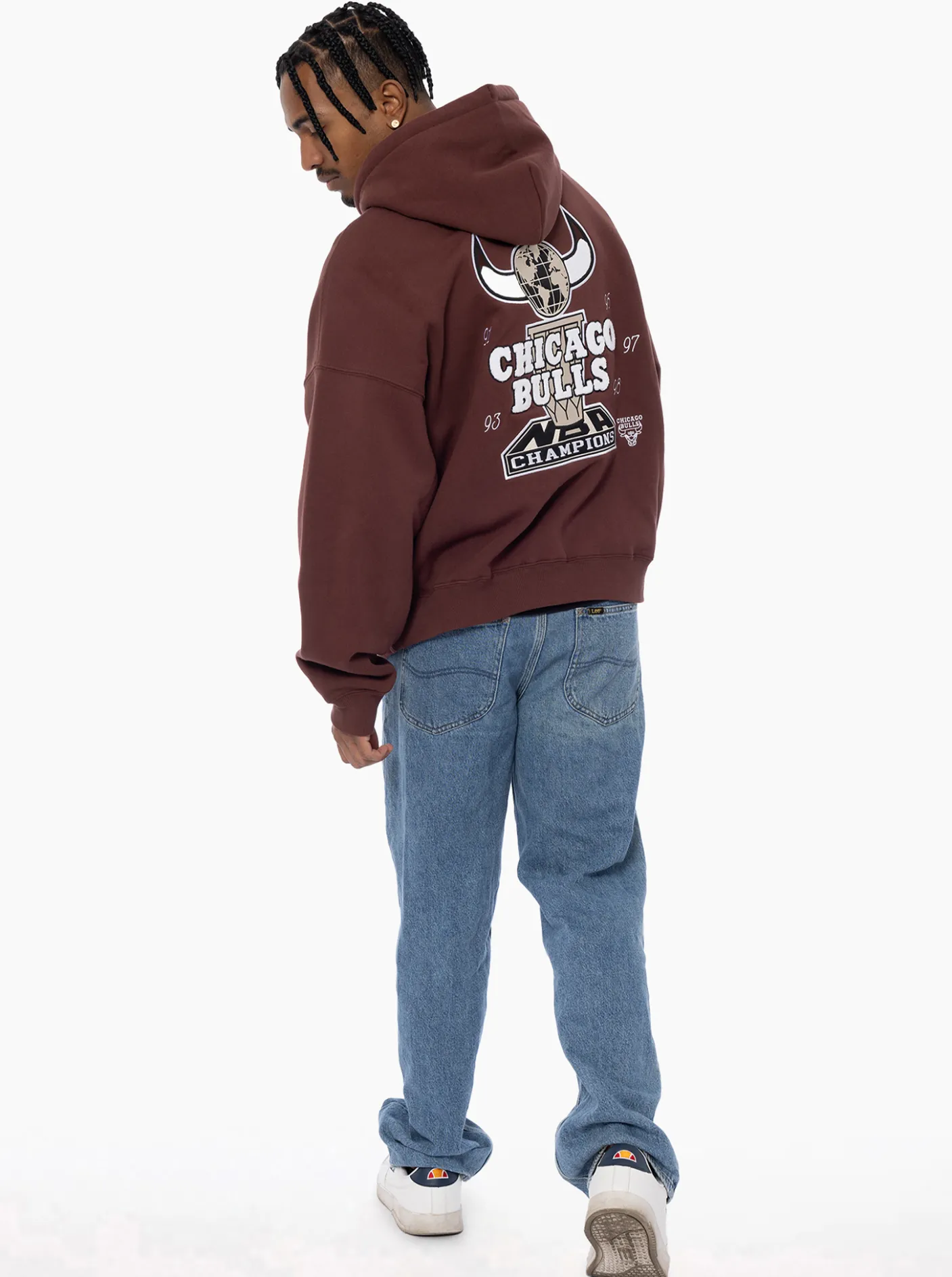 Mitchell & Ness Hoodies & Crews-Chicago Bulls Patina World Champions Hoodie