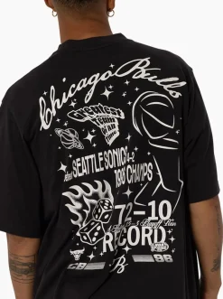 Mitchell & Ness Tees & Singlets-Chicago Bulls Roll The Dice Tee