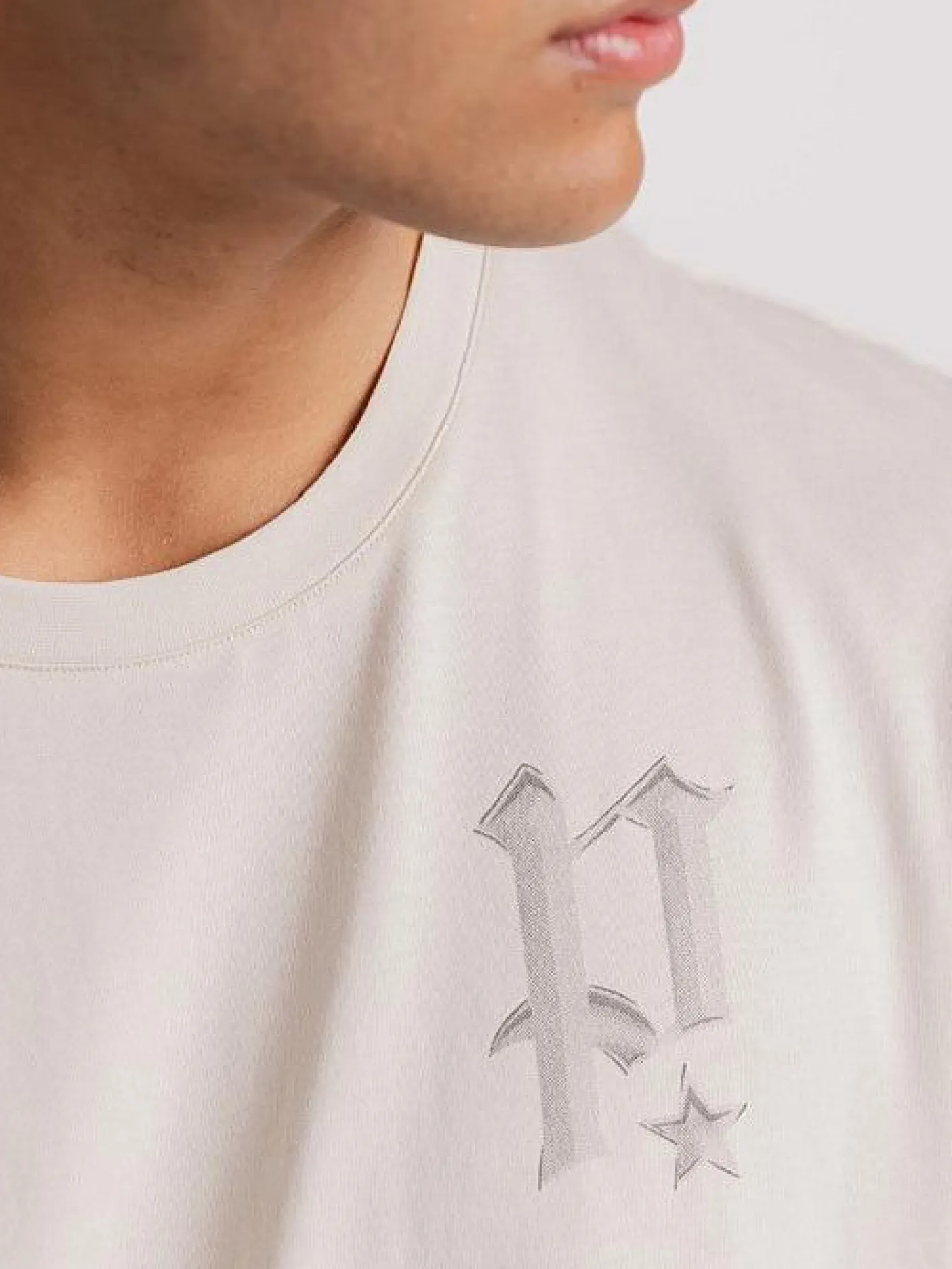 Pursuit of Happiness Tees & Singlets-Chrome Track Tee in Off White