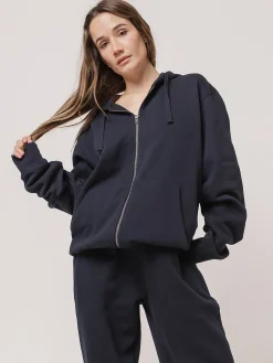Women The Joggers Club Hoodies & Crews|Hoodies & Crews-Classic Full Zip In Midnight Navy