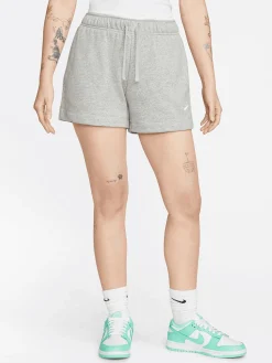 Women Nike Shorts-Club Fleece Mid-Rise Shorts