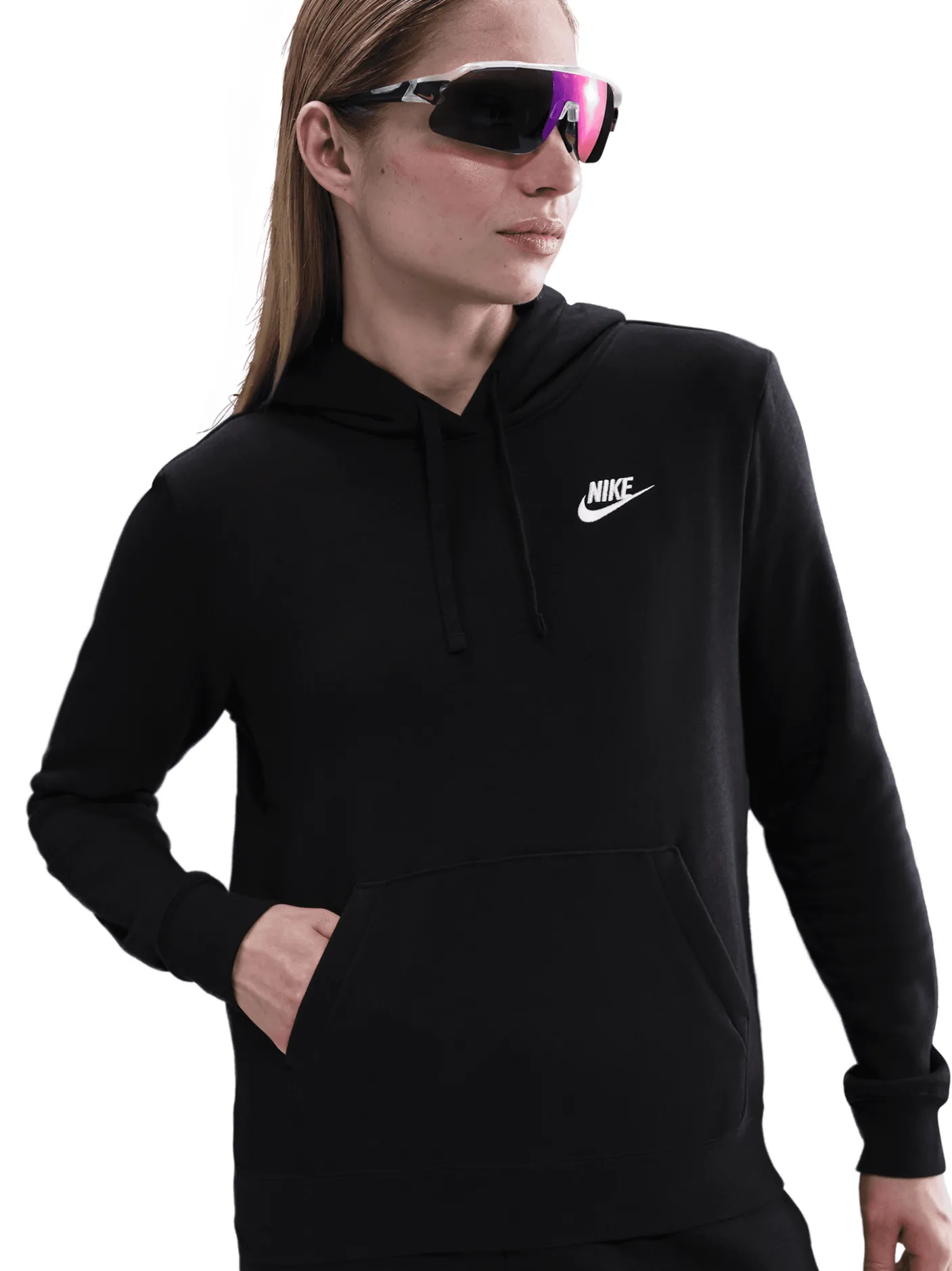 Women Nike Hoodies & Crews-Club Fleece Pullover Hoodie