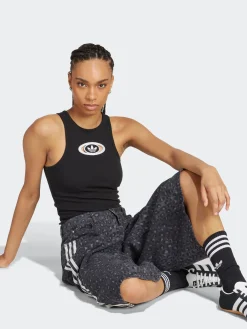 Women adidas Originals Shorts-Denim Bermuda Shorts in Carbon