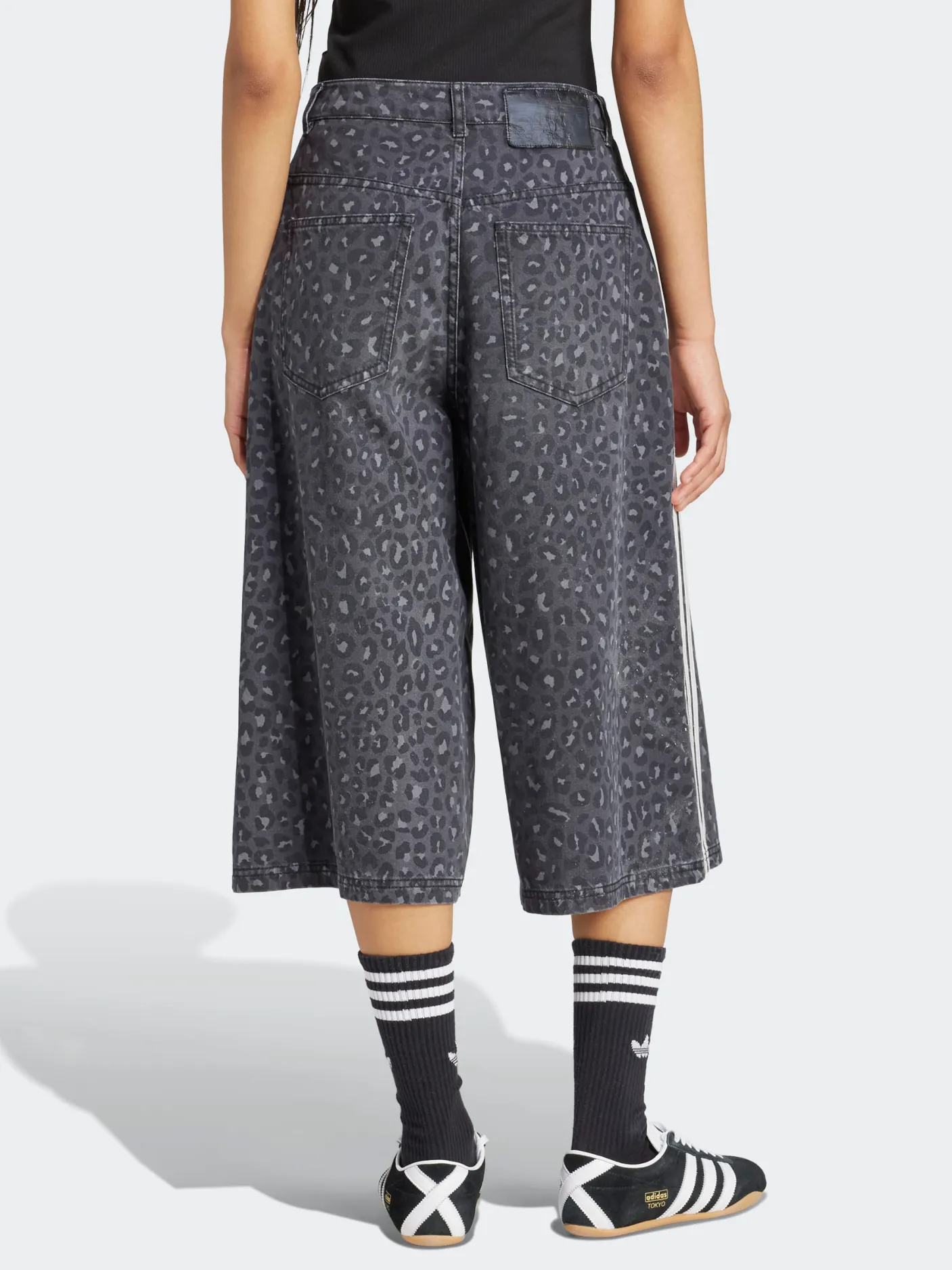 Women adidas Originals Shorts-Denim Bermuda Shorts in Carbon