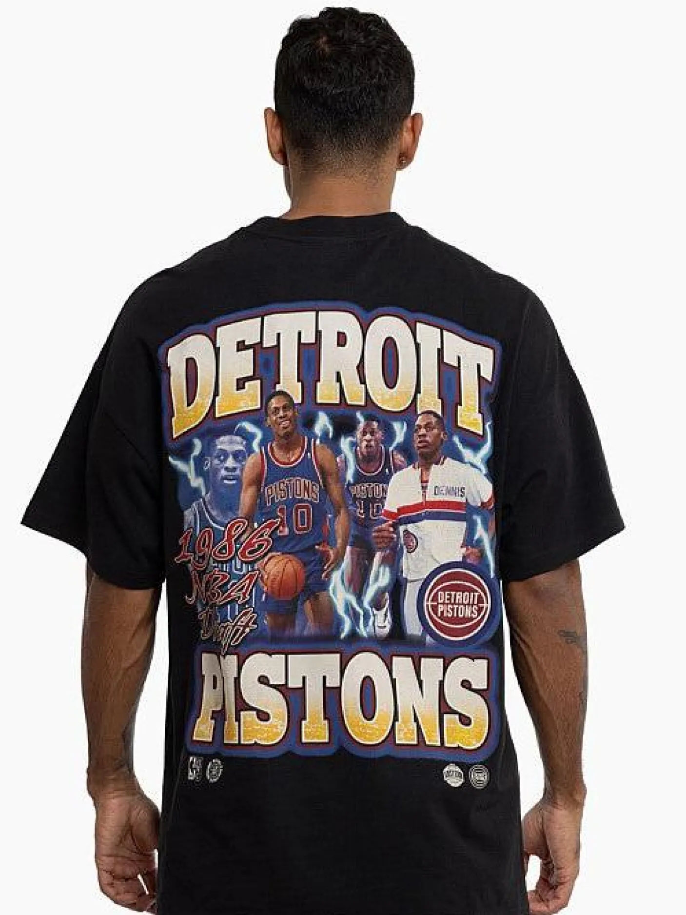 Mitchell & Ness Tees & Singlets-Draft Rookie Rodman Tee