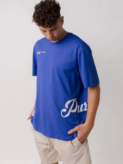 Pursuit of Happiness Tees & Singlets-Dream Big Track Tee in Royal Blue