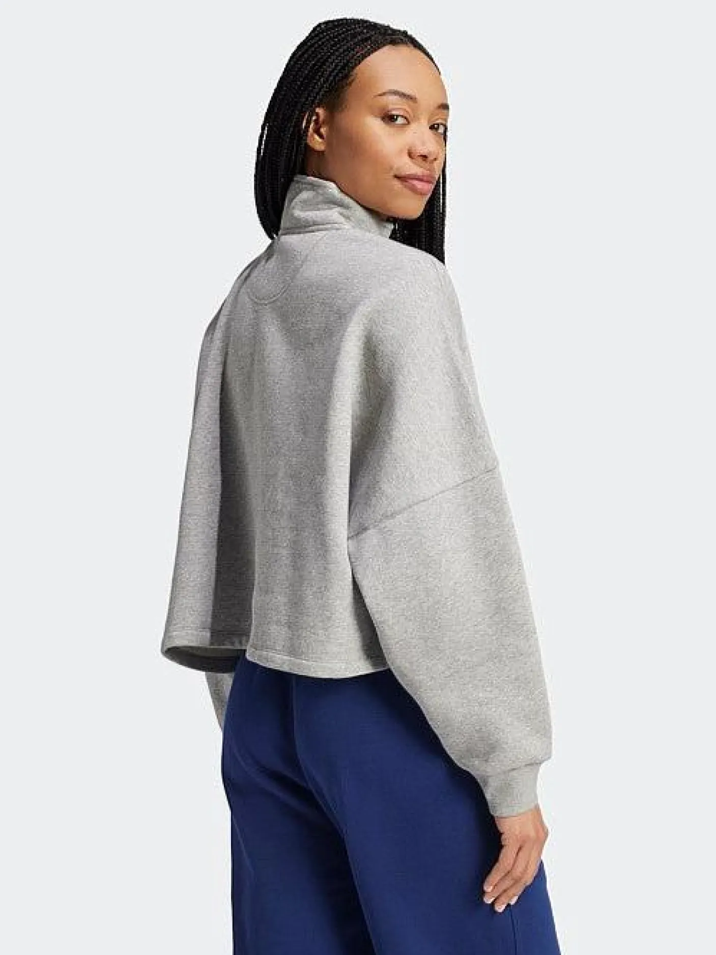 Women adidas Originals Hoodies & Crews-Essentials 1/2 Zip Fleece Sweatshirt