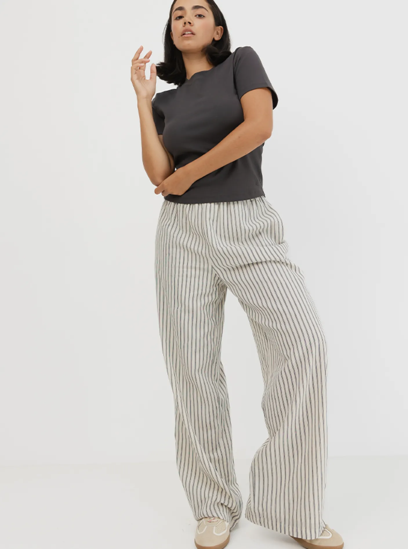 Women Taylor Sport Pants & Sweats-Everyday Pant In Pinstripe